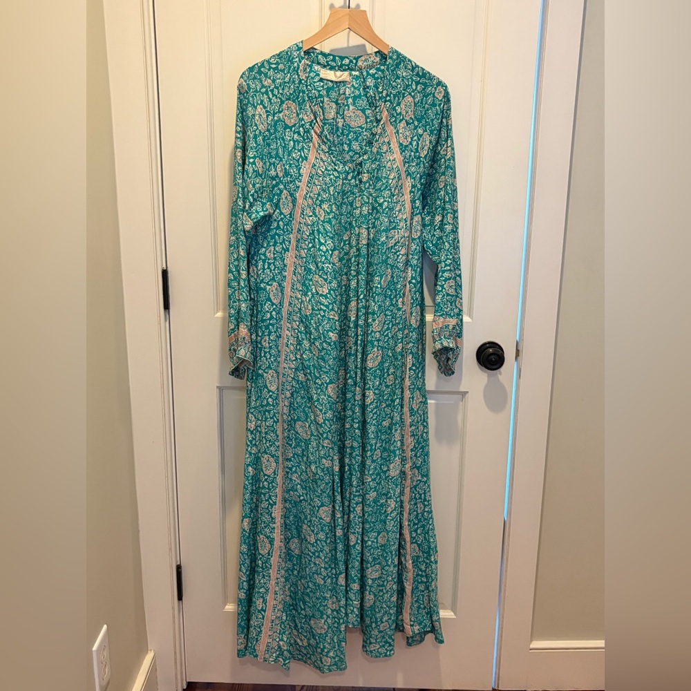 Natalie Martin Fiore Dress- Teal and Pink